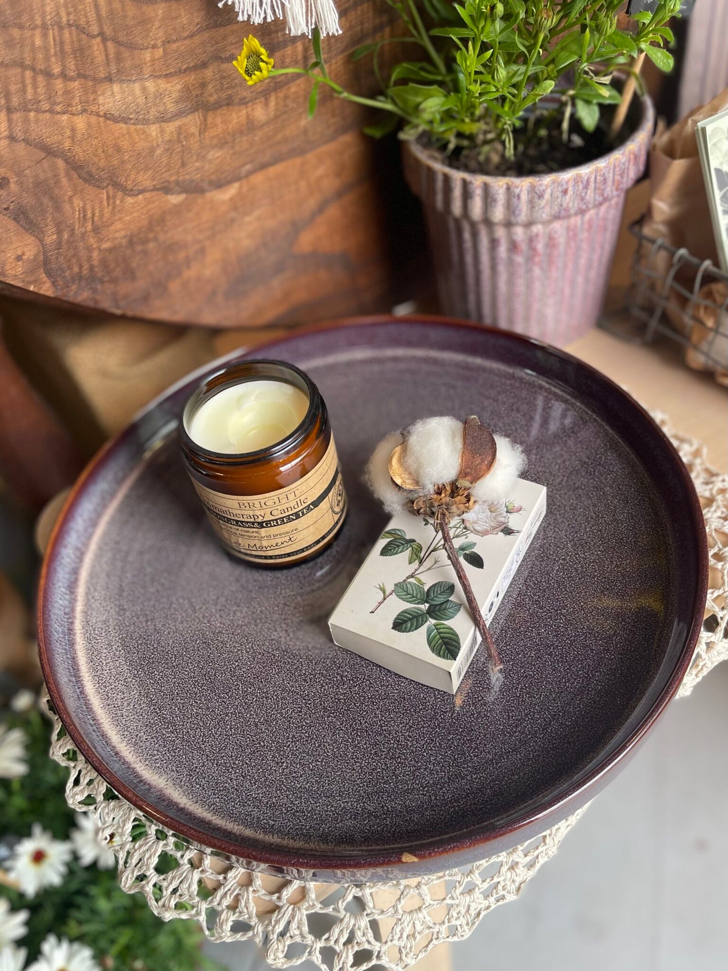 travessa roxa em cerâmica image 1