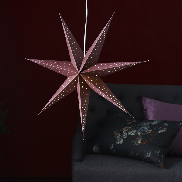 Estrela em papel vermelha castanha image 0