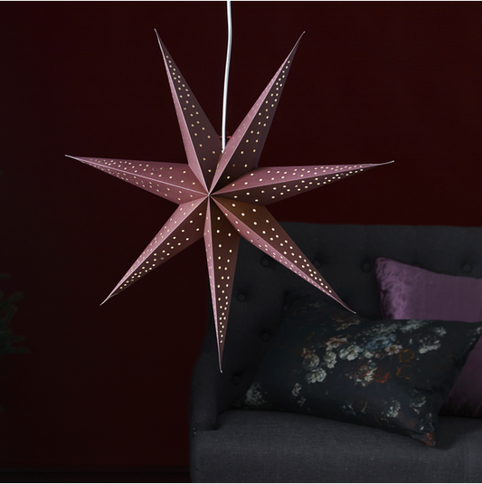 Estrela em papel vermelha castanha image 0