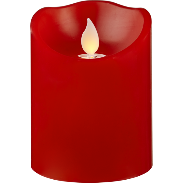 Vela grossa vermelha LED