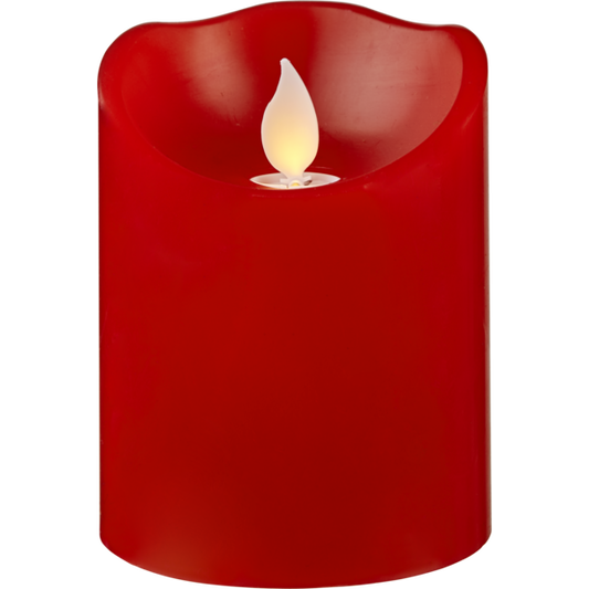 Vela grossa vermelha LED